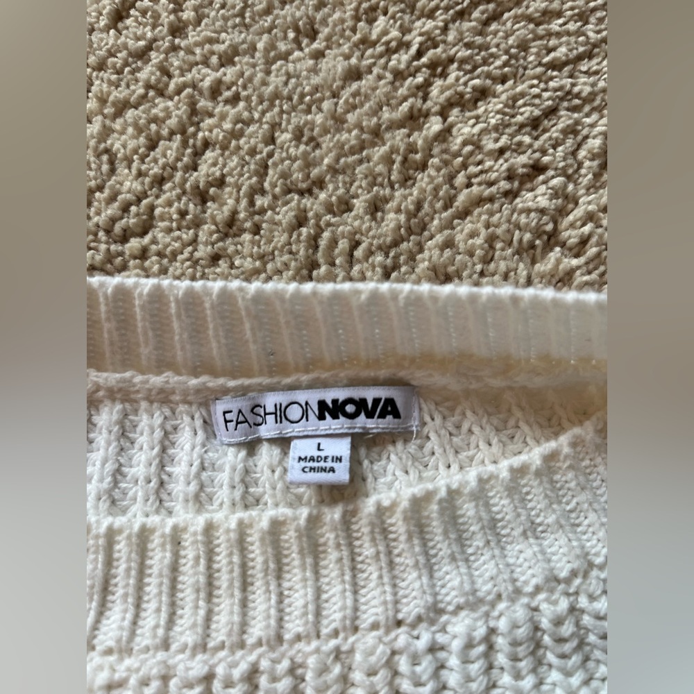 Cropped white sweater - Picture 2 of 2